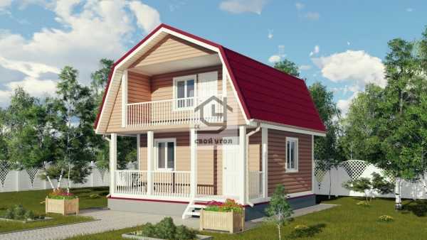 Каркасный дом 6х6 ДК-2
