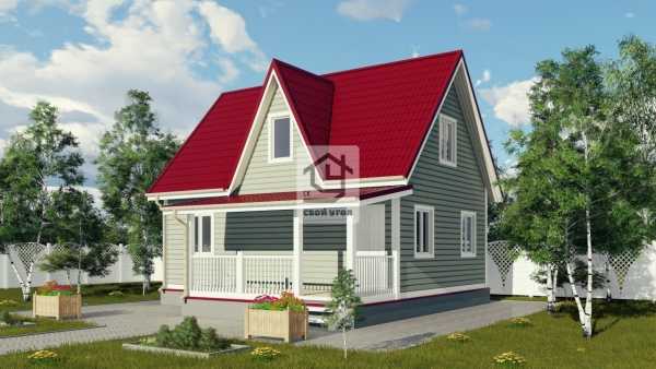 Каркасный дом 6х8 ДК-37