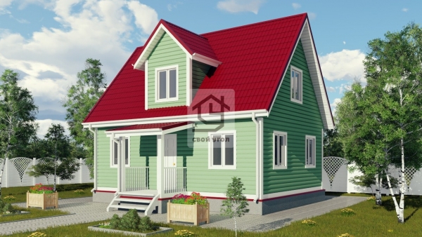 Каркасный дом 6х8 ДК-27