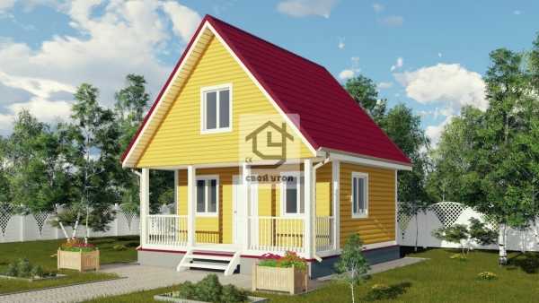 Каркасный дом 6х6 ДК-4